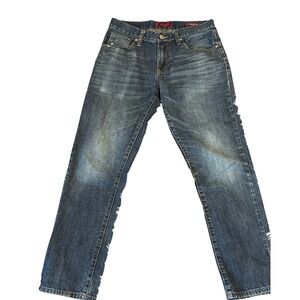 Guess Los Angeles Womens Medium Wash Tapered Slim Leg Jeans Size 30 Inseam 30